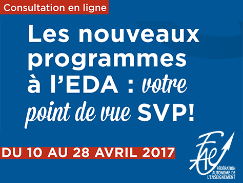 Consultation sur les nouveaux programmes à l’Éducation Des Adultes (EDA)